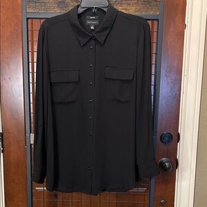 Investments Black Blouse Size Large sku#159